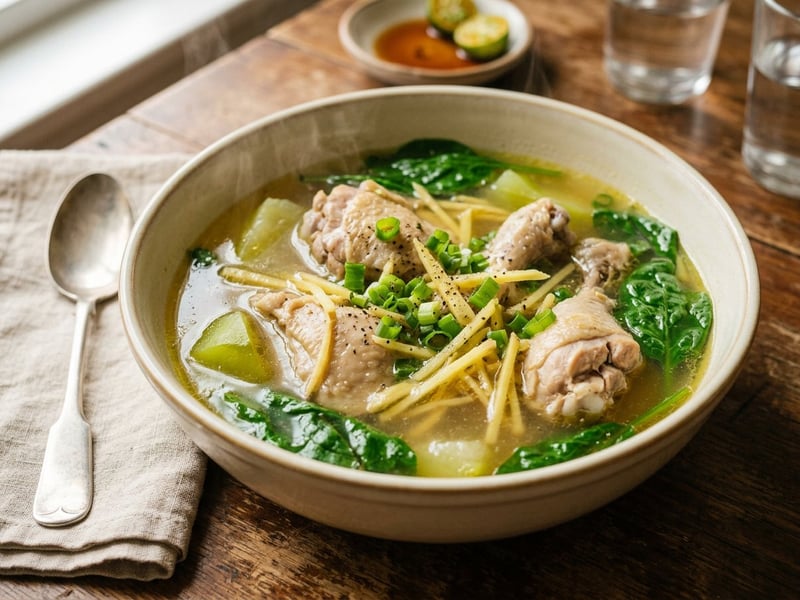 Tinolang Manok | Philippinische Ingwer-Hendlsuppe