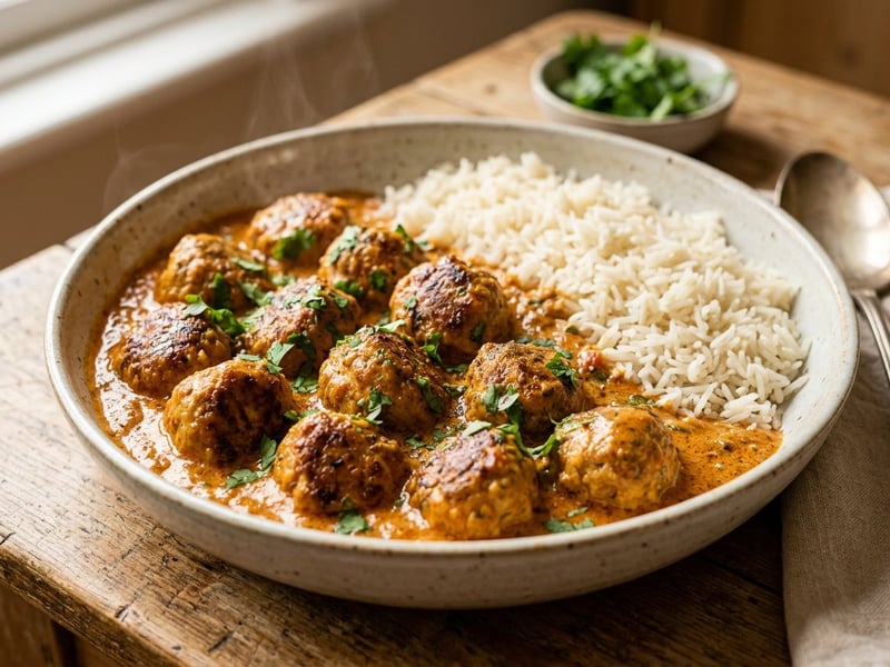 Indisches Puten-Kofta-Curry | Zarte Bällchen in 25 Min