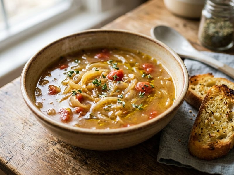 Provenzalische Zwiebelsuppe | Aromatisch mit Paradeisern & Kräutern