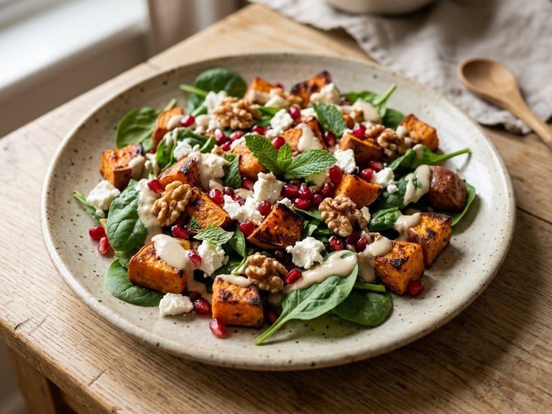 Orientalischer Süßkartoffelsalat mit Feta | Aus dem Backrohr