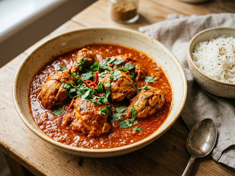Indisches Hendl-Vindaloo | Pikant-würzige 25-Minuten-Pfanne