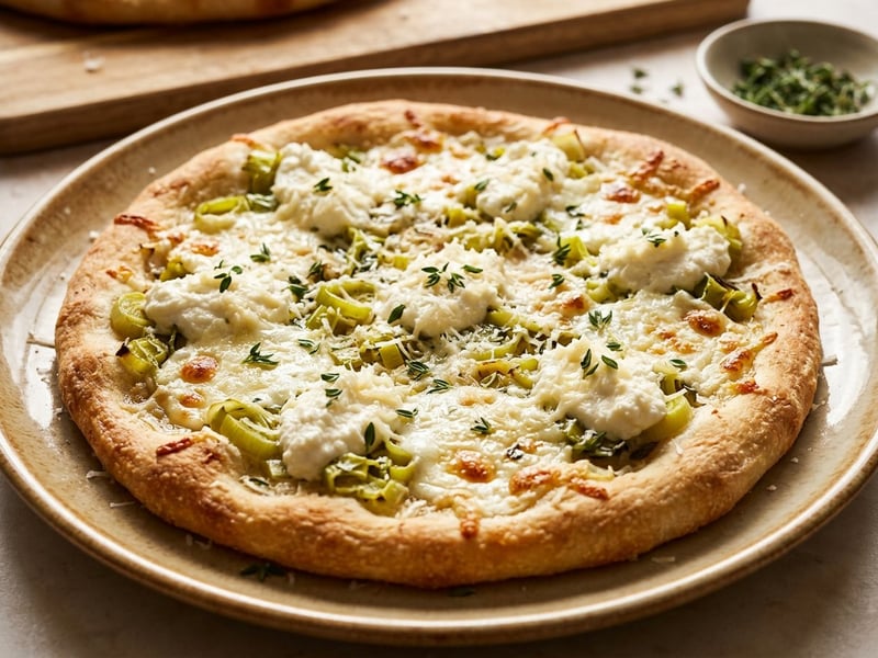 Pizza Bianca mit Lauch & Ricotta
