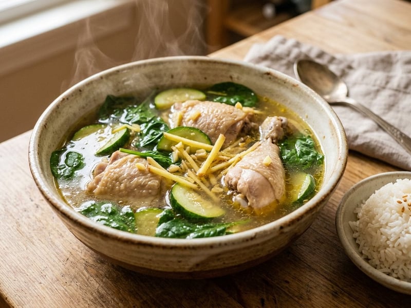Tinolang Manok | Würzige Ingwer-Hendlsuppe