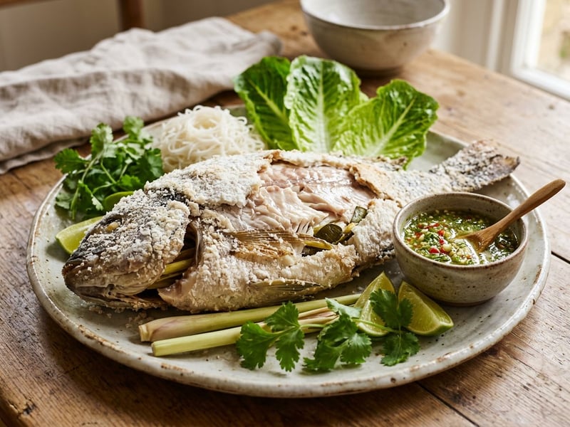 Pla Phao | Juicy Thai Salt-Crusted Fish