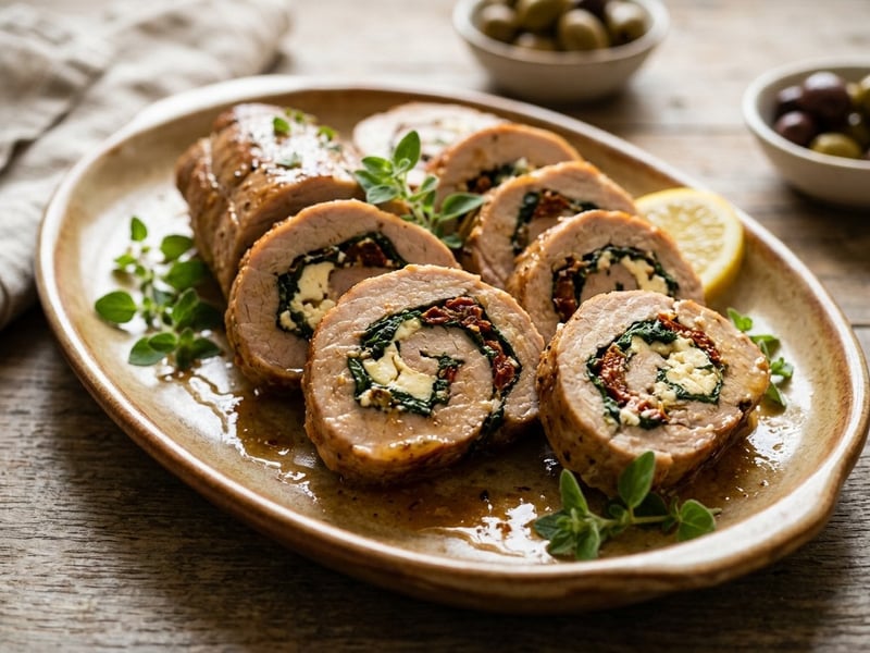 Greek Rolled Pork Roast with Feta | Tender & Savoury