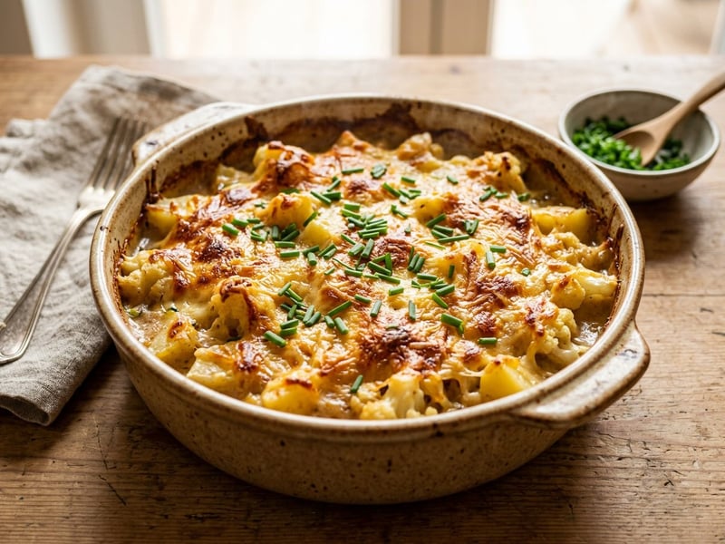 Styrian Potato and Cauliflower Casserole | Baked with Bergkäse