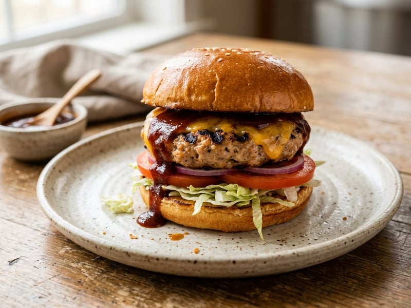 Grilled BBQ Turkey Burger | Smoky & Juicy