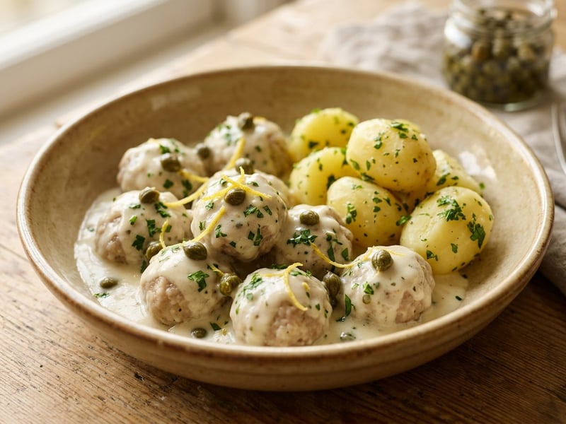 Altwiener Faschierte Knöderl in feiner Kapernsauce