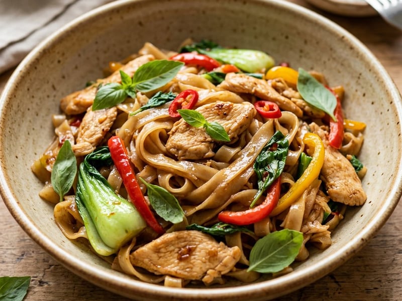 Pad Kee Mao Gai | Spicy Thai Noodles in 15 Minutes