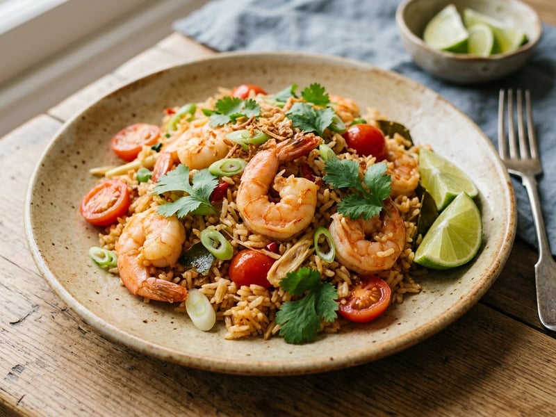 Khao Pad Tom Yum Goong | Spicy Thai Prawn Fried Rice
