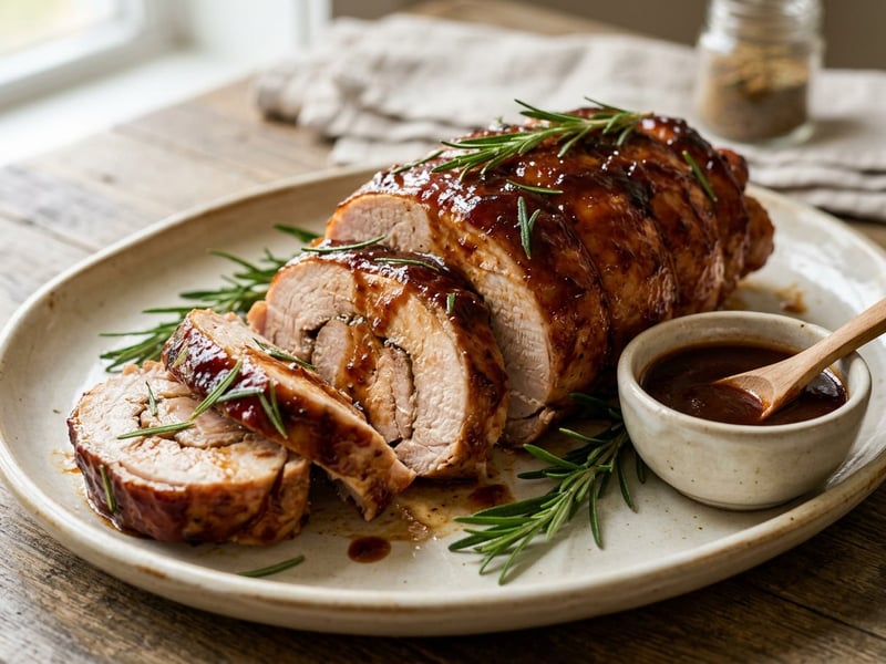 Grilled BBQ Rolled Turkey Roast | Smoky & Tender Glazed