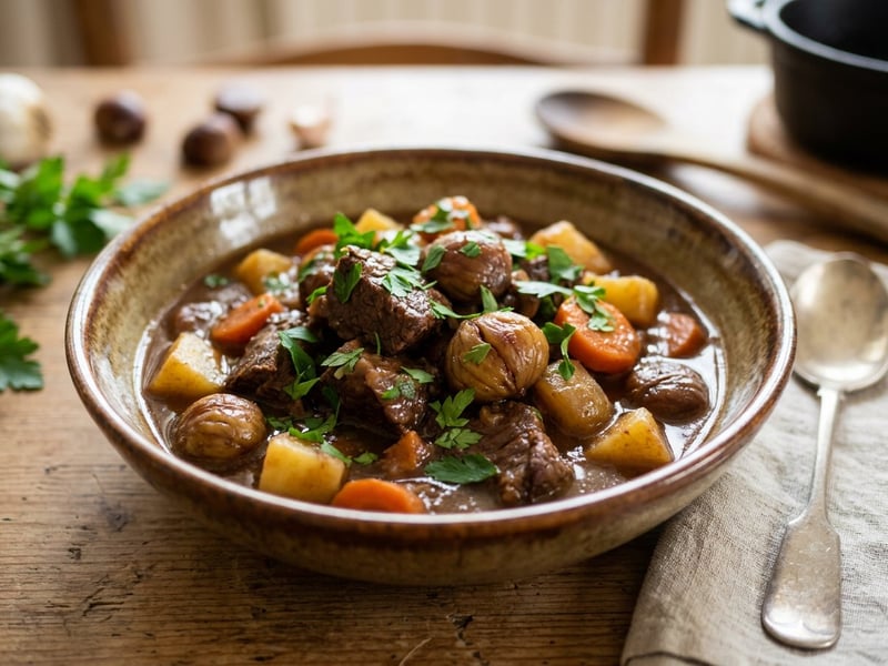 Waldviertel Beef Stew with Chestnuts | Tenderly Braised