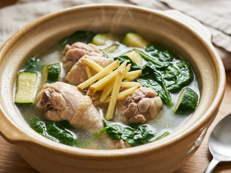 Tinolang Manok | Philippinische Ingwer-Hühnersuppe