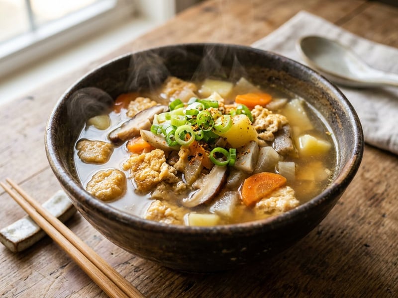 Kenchinjiru | Japanische Gemüsesuppe mit Tofu