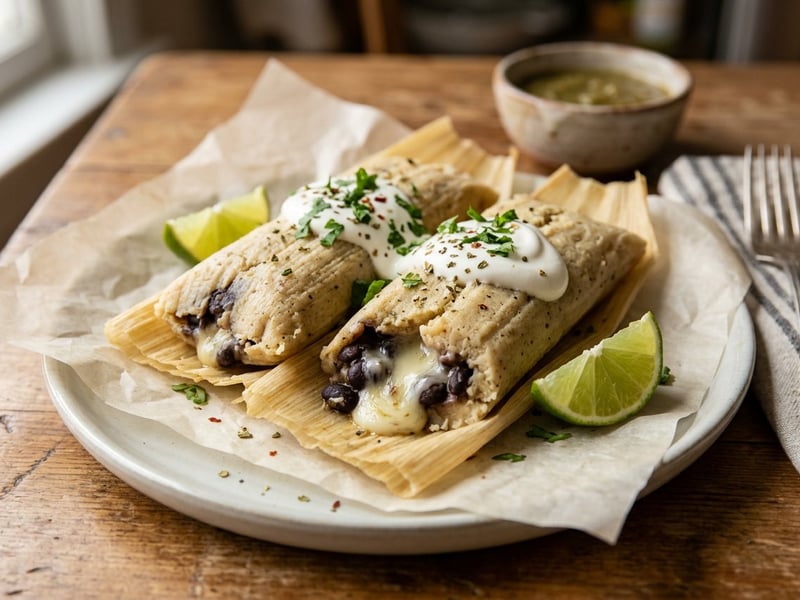 Mexican Tamales de Frijol | Fluffy & Savory