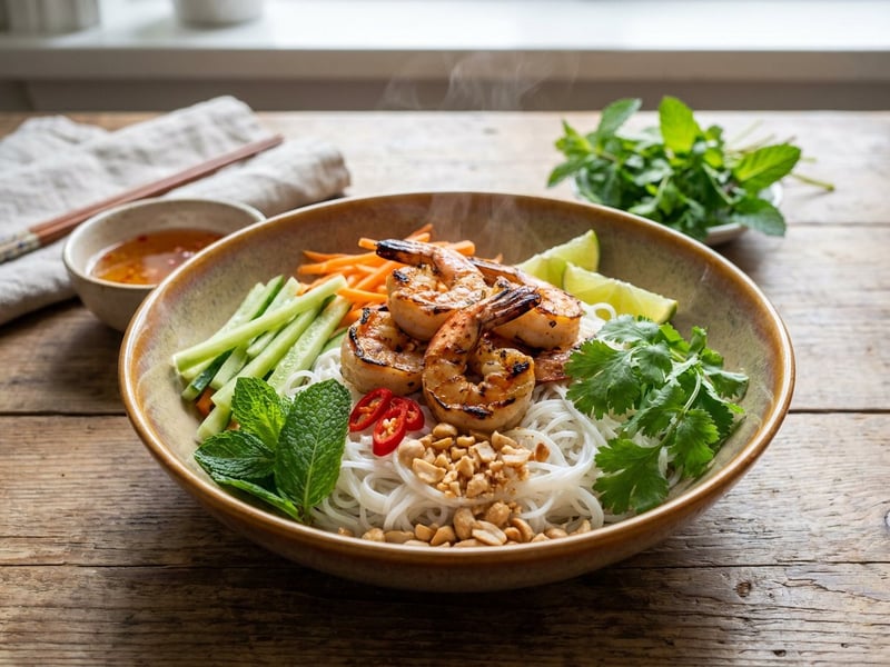 Bún Tôm Nướng | Vietnamese Lemongrass Prawns