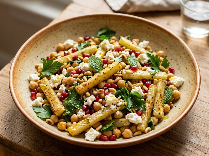 Orientalischer Kohlrabi-Salat mit Feta | Würziger Ofengenuss