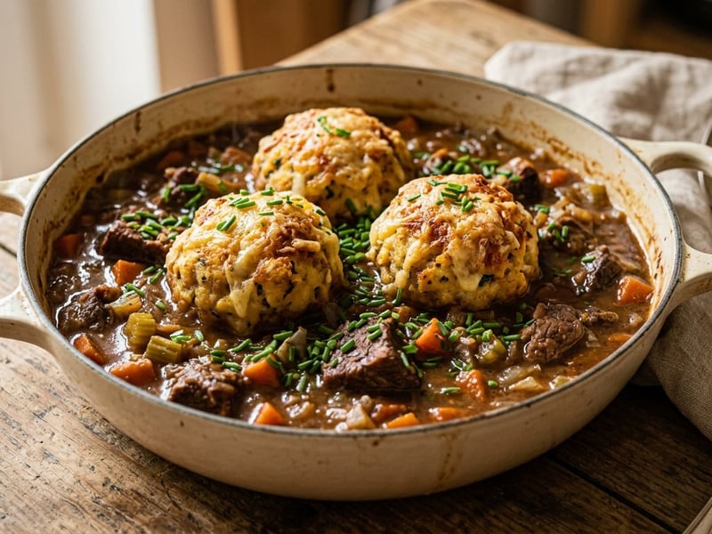 Tiroler Kaspressknödel-Rindfleischtopf