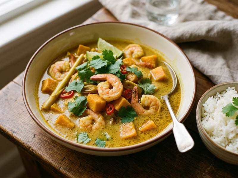 Cà Ri Tôm | Vietnamese Prawn Curry with Sweet Potatoes