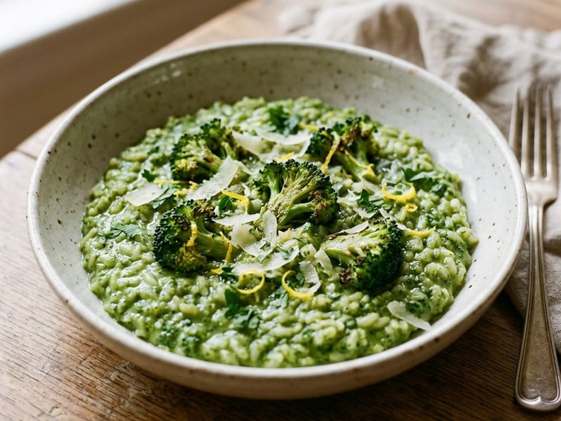 Cremiges Brokkoli-Risotto mit Zitrone & Parmesan