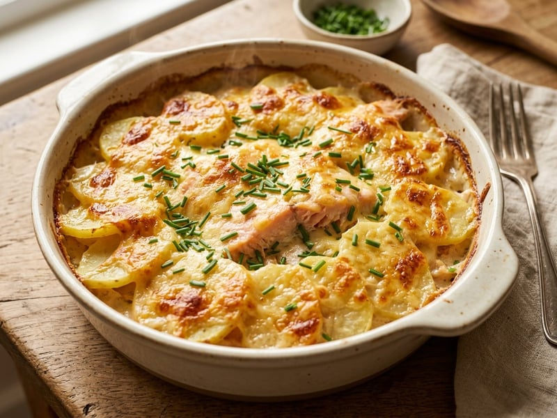 Aussee Potato and Trout Casserole | Crispy Baked