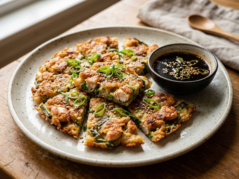 Koreanischer Dak Pajeon | Knuspriger Streetfood-Fladen