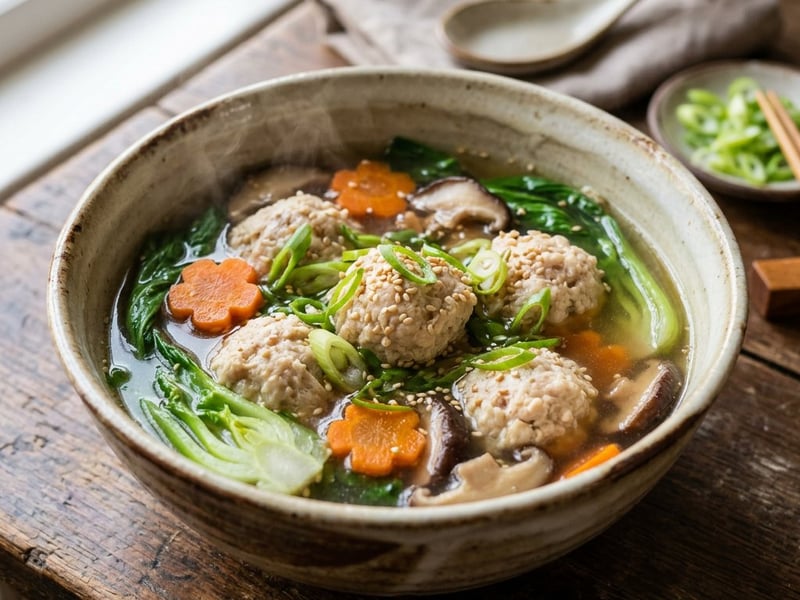 Tori Dango Nabe | Japanische Hendlbällchen-Suppe