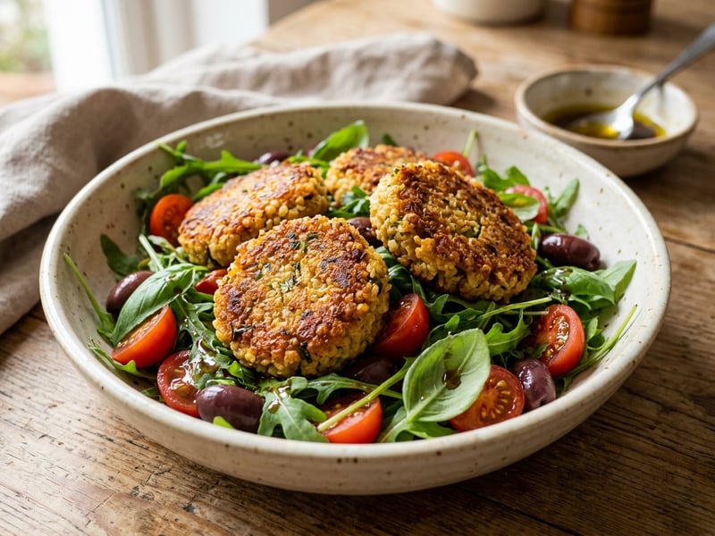 Italienischer Bulgur-Laibchen-Salat | Knusprig & Mediterran