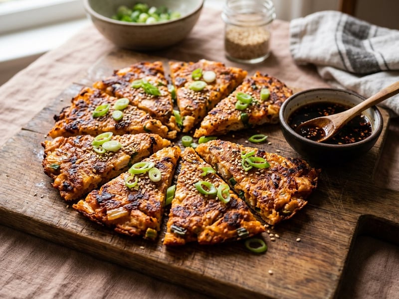 Dak-Kimchijeon | Knusprige koreanische Hendl-Pancakes