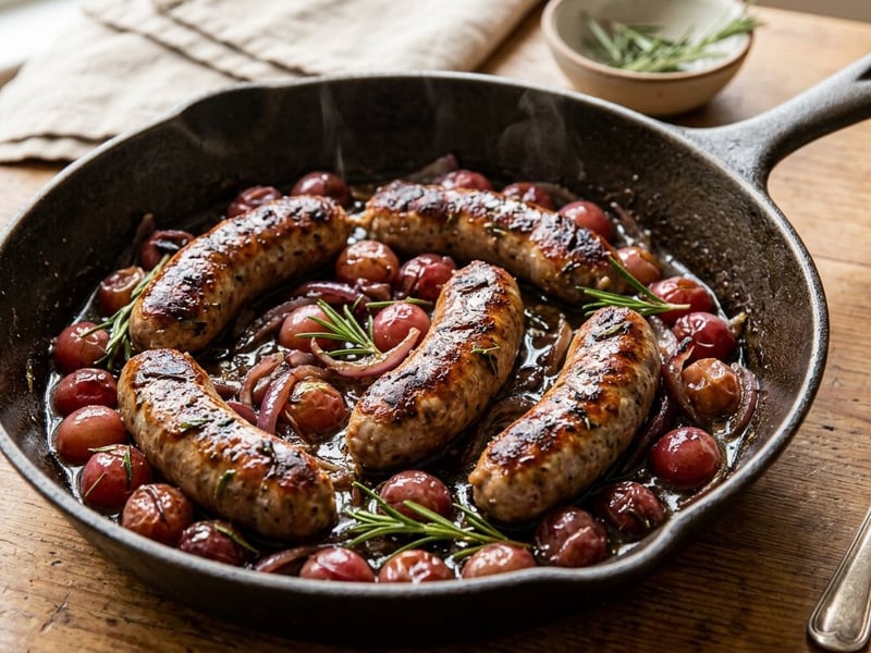 Salsiccia all'Uva | Italienische Bratwurst mit Herbst-Weintrauben