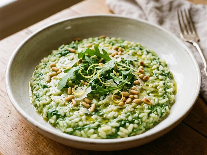 Cremiges Rucola-Risotto | Mit Pecorino & Zitrone