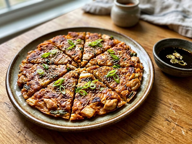 Dak Kimchijeon | Knuspriger koreanischer Streetfood-Fladen