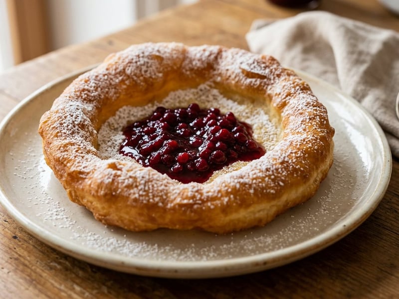 Traditionelle Tiroler Kiachl mit Preiselbeeren