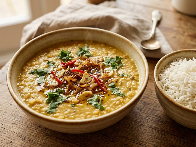 Südindisches Parippu Curry | Cremiges Linsen-Kokos-Curry