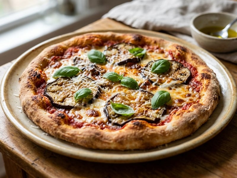 Pizza alla Parmigiana | Knusprig mit Melanzani