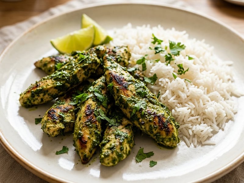 Indisches Chicken Cafreal | Würzige Goan-Kräuterpfanne in 25 Min