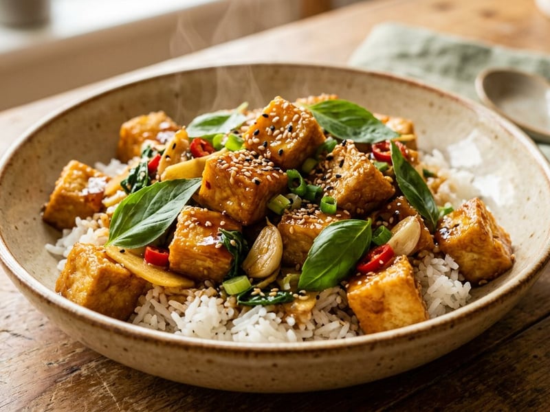 San Bei Wok-Tofu | Würziger Drei-Tassen-Tofu in 15 Min