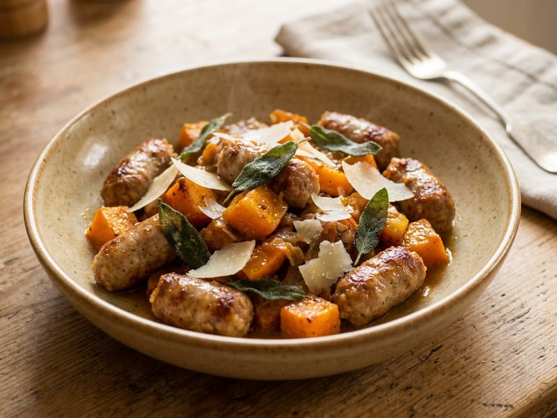 Salsiccia con Zucca | Quick Italian Autumn Skillet