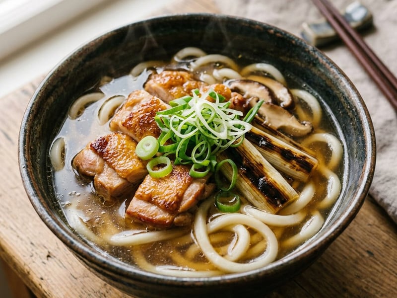 Tori Nanban Udon | Japanische Hendlsuppe mit Udon-Nudeln