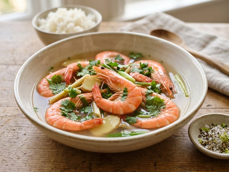 Tôm Hấp Nước Dừa | Delicate Coconut Prawns