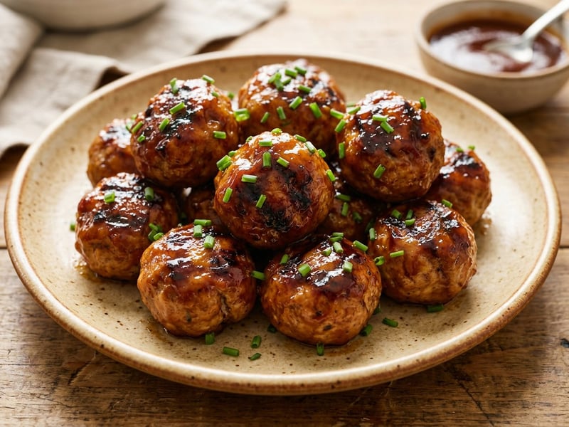 Grilled BBQ Turkey Meatballs | Smoky Glazed