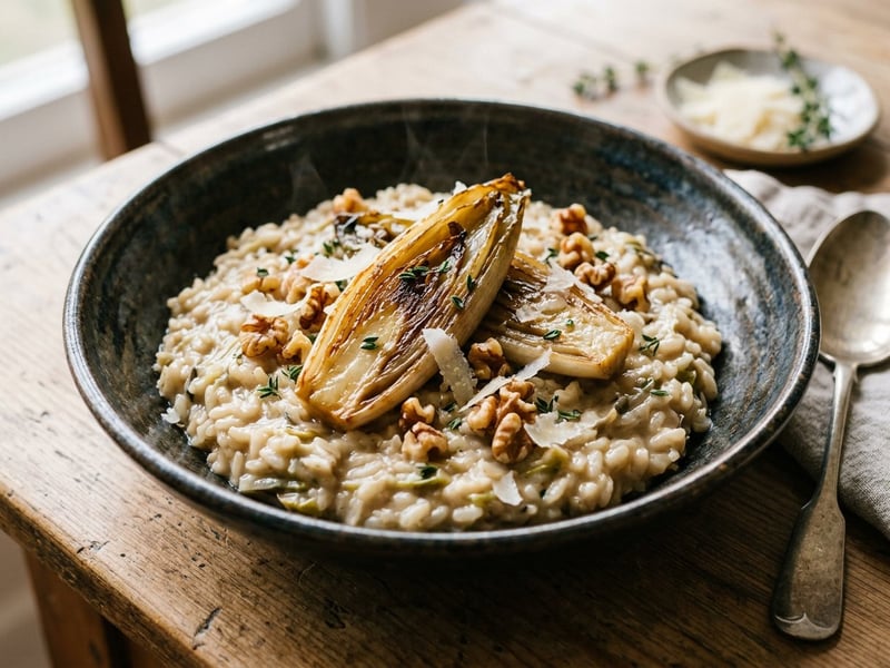 Cremiges Chicorée-Risotto | Feinherb & nussig