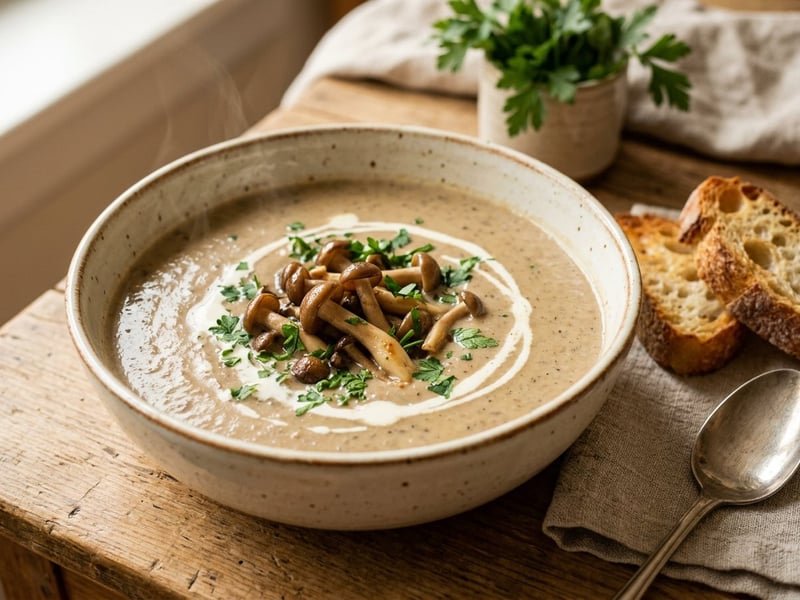 Französische Buchenpilz-Suppe | Cremig & nussig-fein