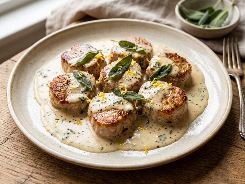 Maiale al Latte | Tender Pork Medallions in Sage and Milk Sauce