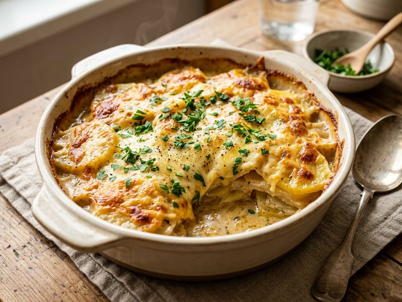 Waldviertel Potato and Celeriac Casserole | Hearty with Mountain Cheese