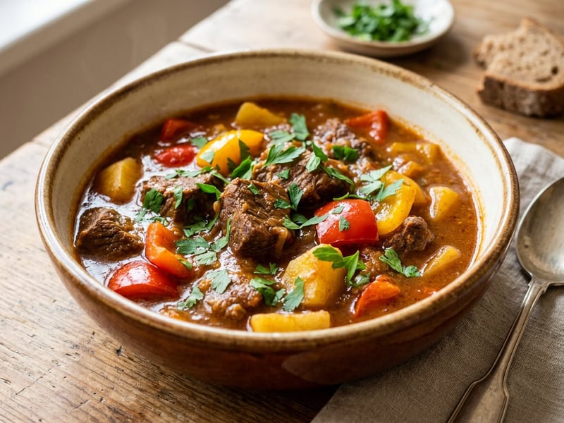Pannonischer Rindfleisch-Paprikatopf | Deftig & Aromatisch