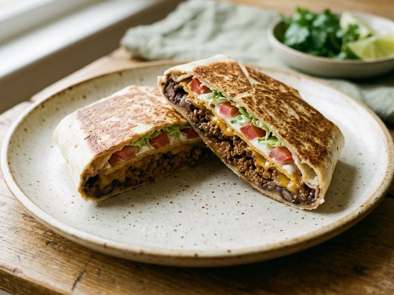 Mexican Beef Crunchwrap | Crispy Street Food Hit