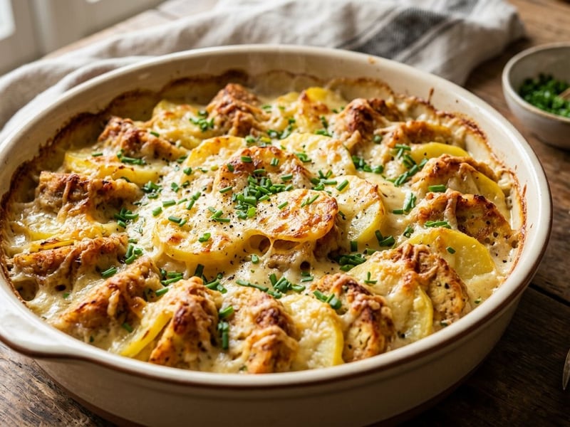 Potato and Kaspressknödel Casserole | Oven-Baked with Mountain Cheese