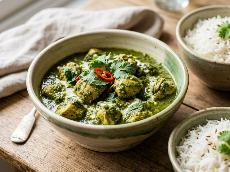 Indian Hariyali Chicken | Green Herb Curry in 20 Mins
