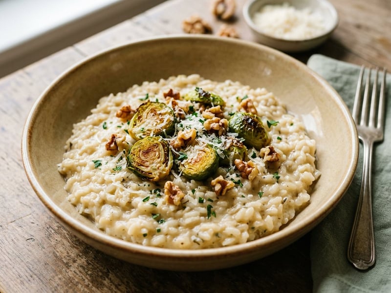Kohlsprossen-Risotto aus dem Backrohr | Fein & cremig